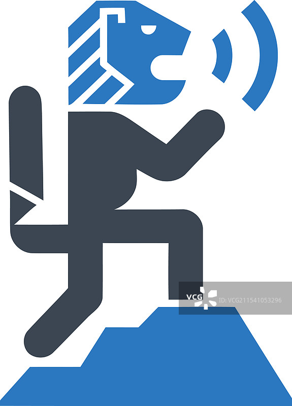 狮子咆哮警报图标图片素材