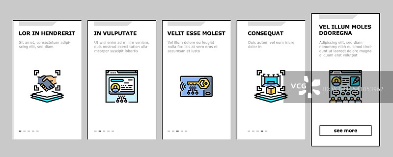 虚拟会议活动在线入职图标图片素材