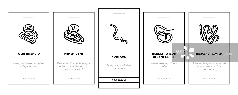 蠕虫寄生虫圆形虫入职图标图片素材