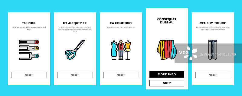 服装制作时尚缝纫风格入职图标图片素材