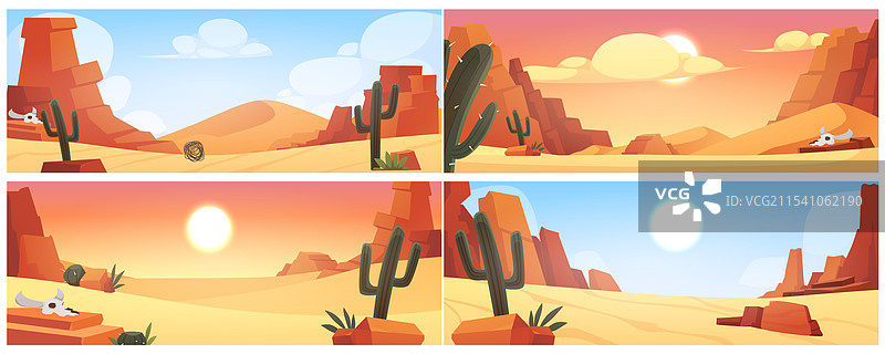 金色沙丘和山脉的沙漠风景图片素材