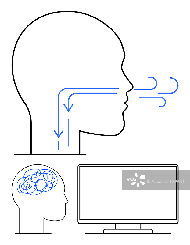 言语路径的概念性表现图片素材