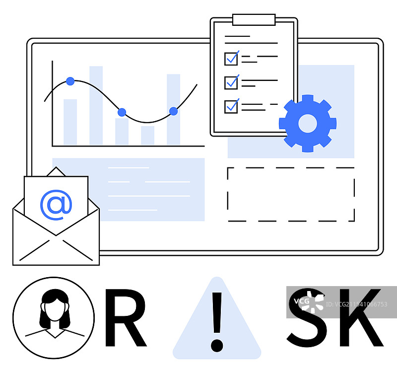 风险管理概念与数据分析图片素材