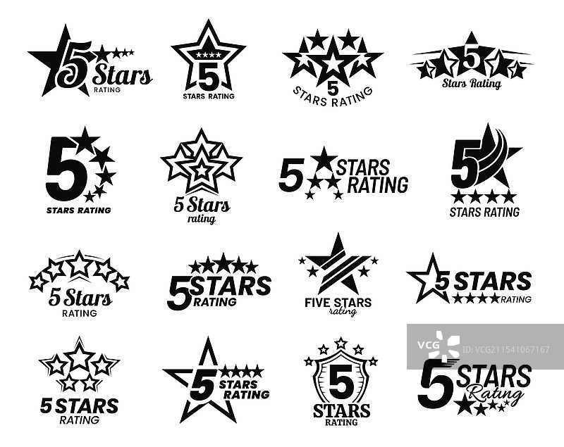 最佳奖项五颗星评级图标客户评价图片素材