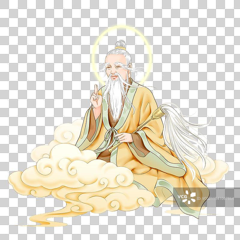 中国古代神话神仙太上老君道士图片素材