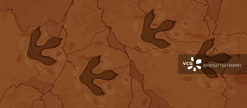 史前恐龙化石足迹背景图片素材