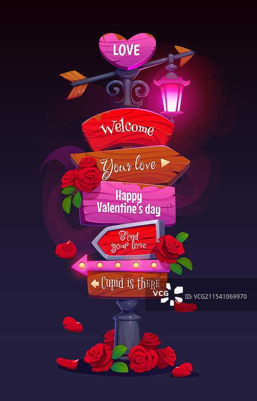 情人节木制标牌爱情标识图片素材