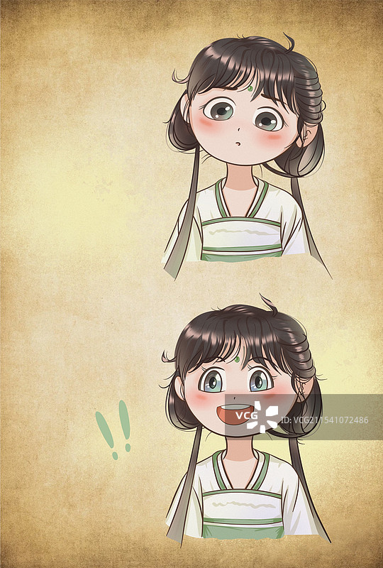 儿童卡通Q版人物头像插画图片素材