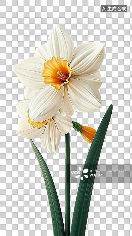 【AI数字艺术】白色开花植物的特写镜头图片素材