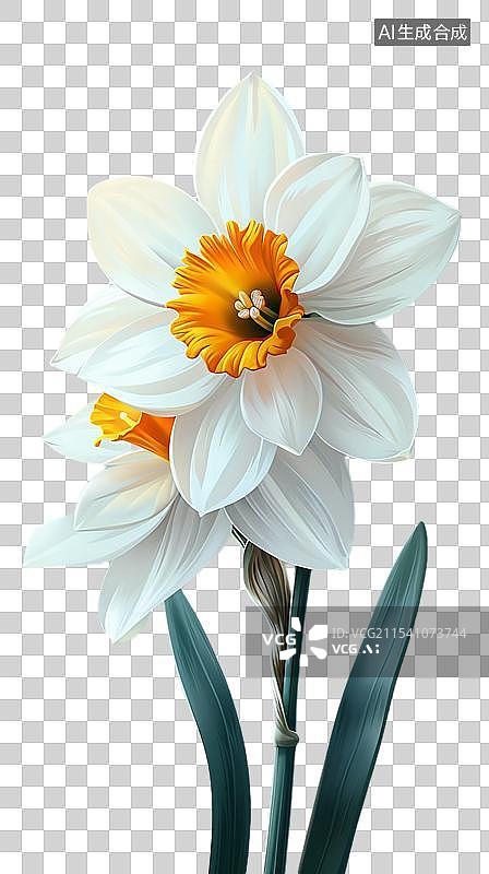 【AI数字艺术】白色开花植物的特写镜头图片素材