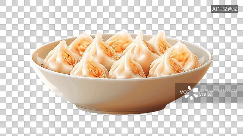 【AI数字艺术】一大碗煎饺图片素材