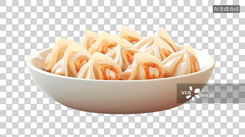 【AI数字艺术】一大碗煎饺图片素材