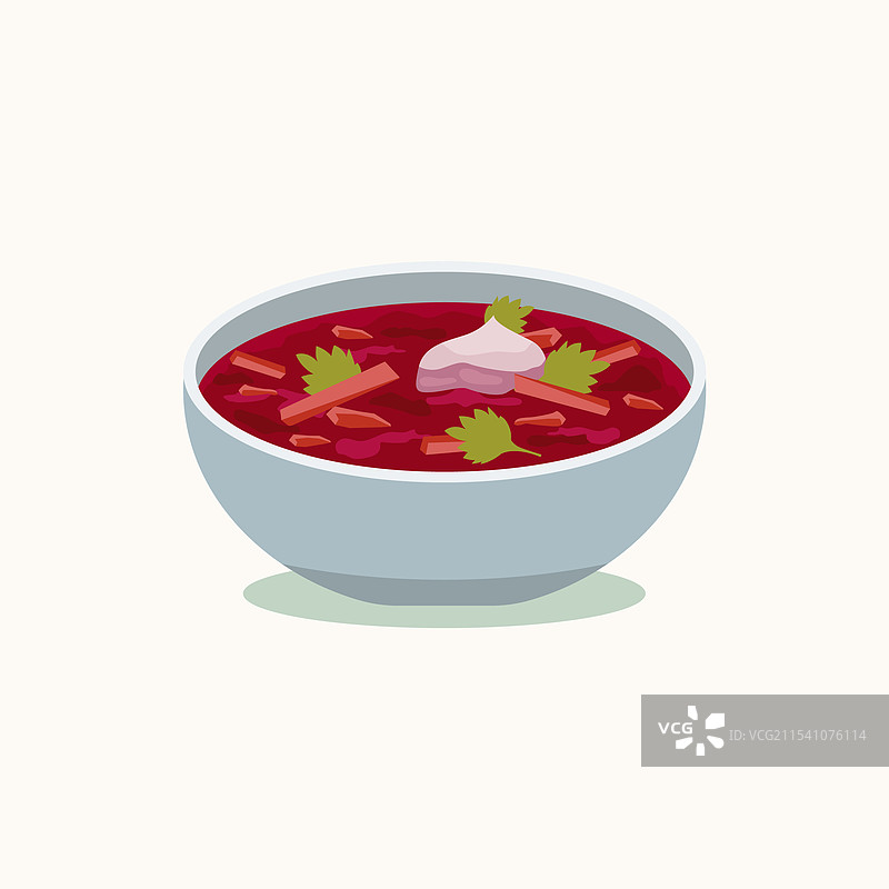 传统乌克兰菜肴：红菜汤图片素材