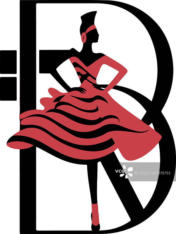 黑色和红色墨水的女性纹身图片素材