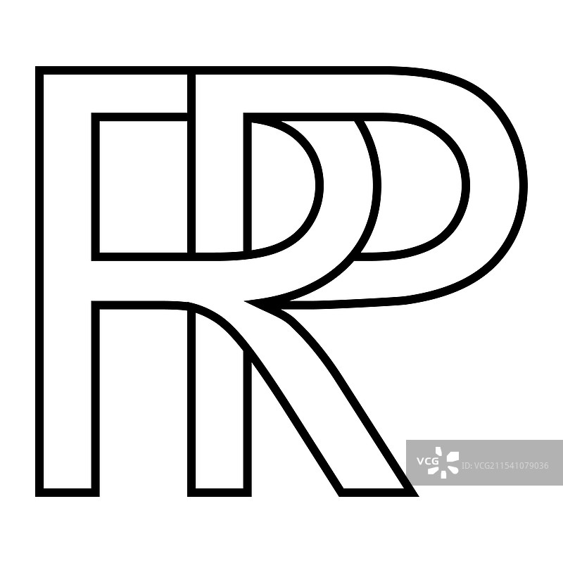 双字母标志图标 rp pr 设计图片素材