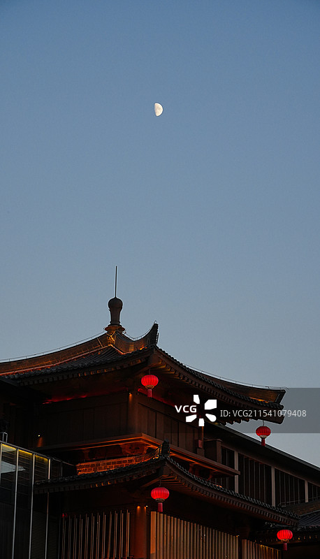 西安古色古香的夜晚图片素材