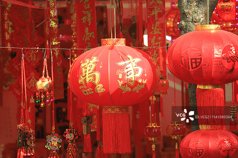 春节红色主题图片素材