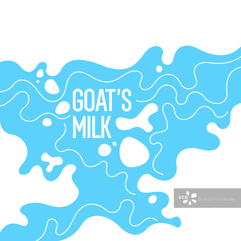 现代山羊奶海报，新鲜牛奶飞溅而出图片素材