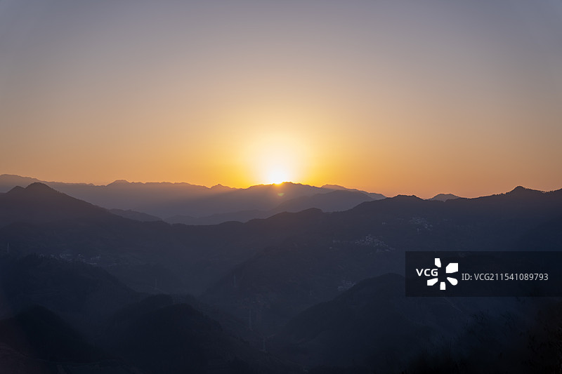 安徽皖南黄山歙县的日出图片素材