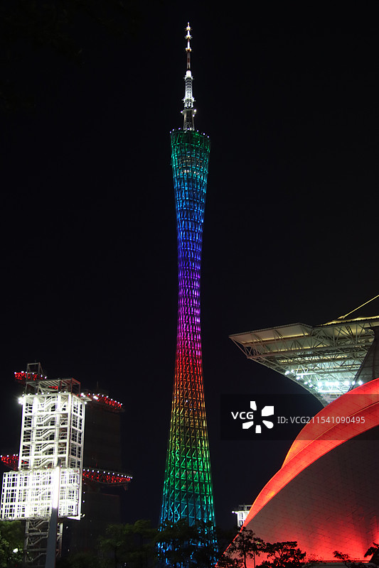 广州海心沙的广州塔图片素材