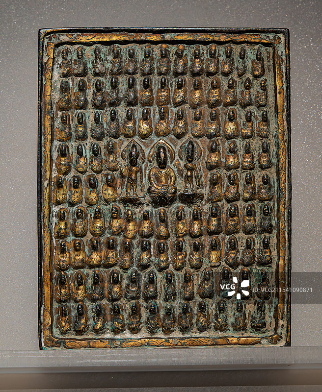 唐鎏金千佛印图片素材