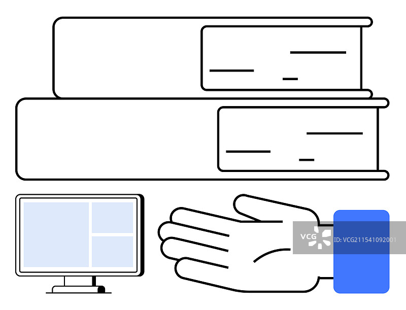 数字学习与知识转移的书籍和图片素材