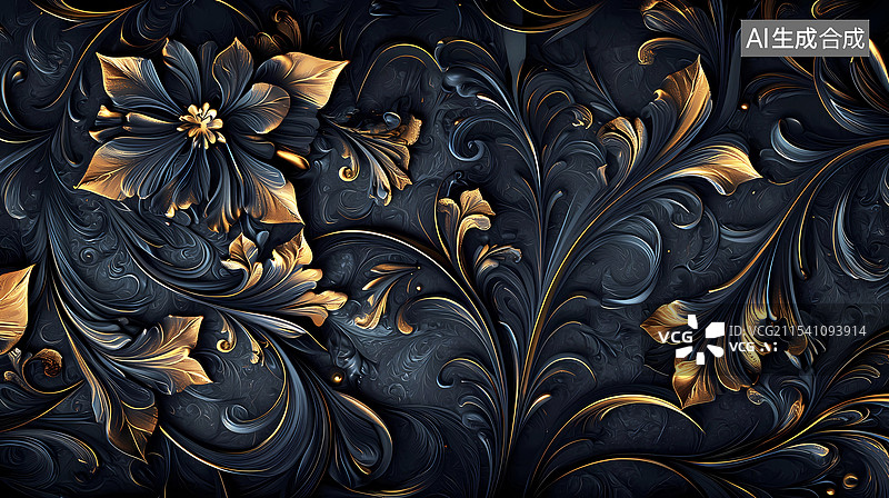 【AI数字艺术】漆器古典雕花纹样图片素材