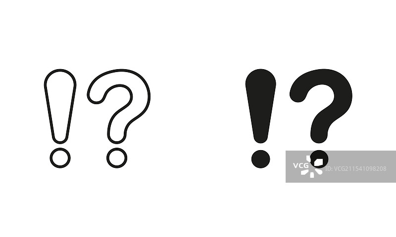 警告符号，问号和感叹号图片素材