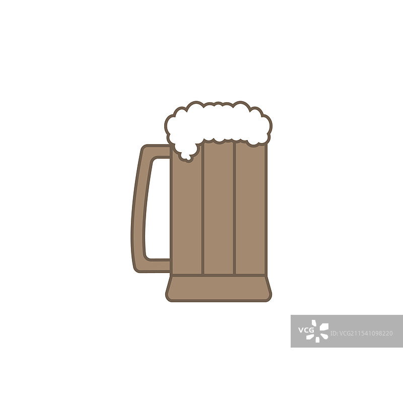 木制或陶土啤酒杯图片素材