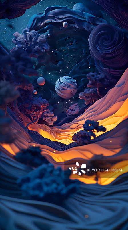 科幻风插画壁纸图片素材