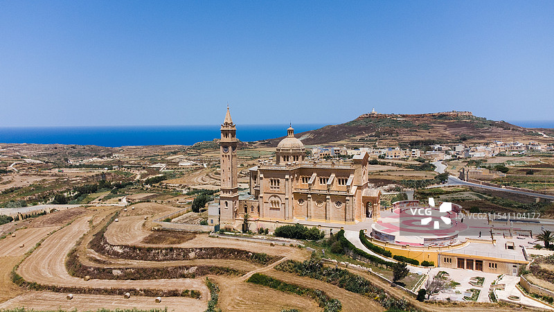 马耳他Gozo教堂全景图片素材