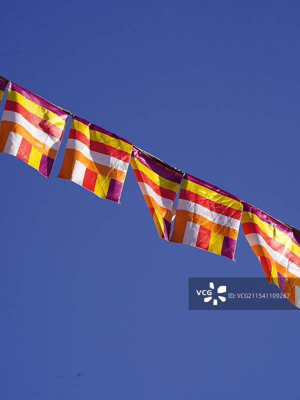 藏传佛教塔公寺里的经幡图片素材