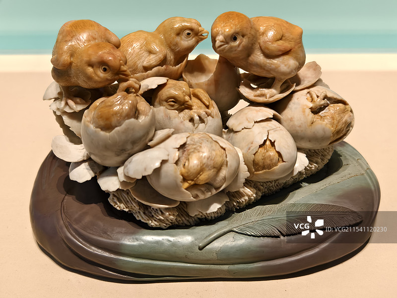 中国非遗传承～青田石雕，生机勃勃图片素材