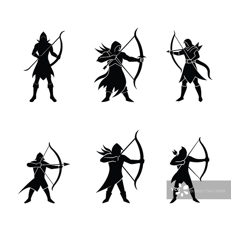 猎人刺客弓箭手文件包图片素材