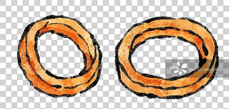 国风北京美食插画-豆汁焦圈图片素材