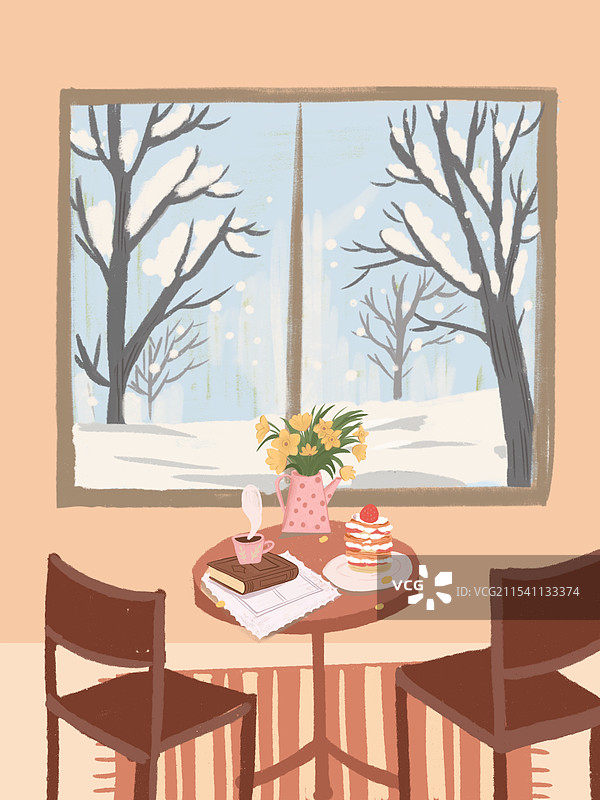 看雪景的风景图片素材