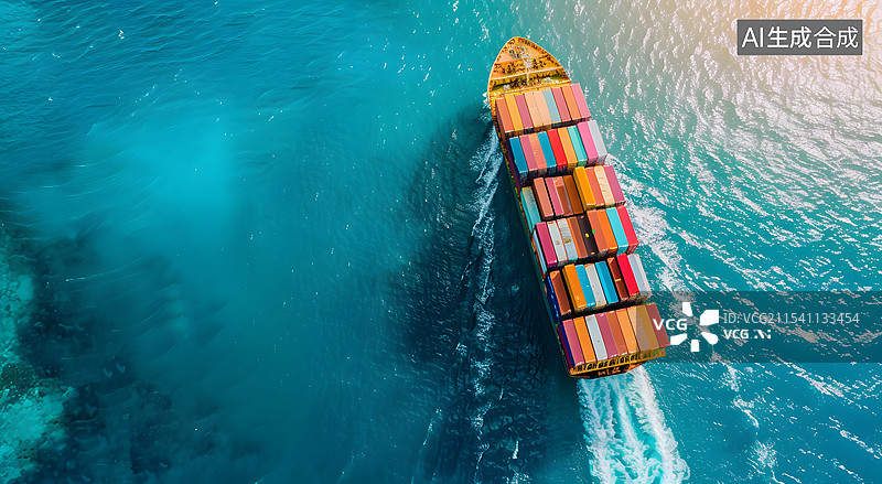 【AI数字艺术】货运运输进出口码头图片素材