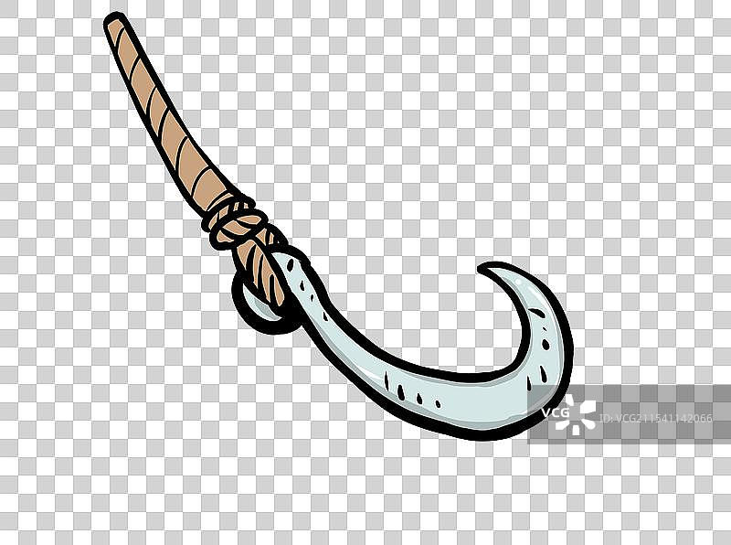 一把铁钩子卡通漫画万圣节装扮元素图片素材