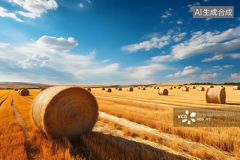 【AI数字艺术】美丽乡村插画背景图图片素材