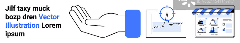 手握请求分析图表与目标图片素材