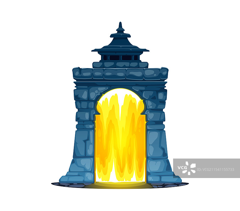 魔法传送门和门的游戏资产图片素材