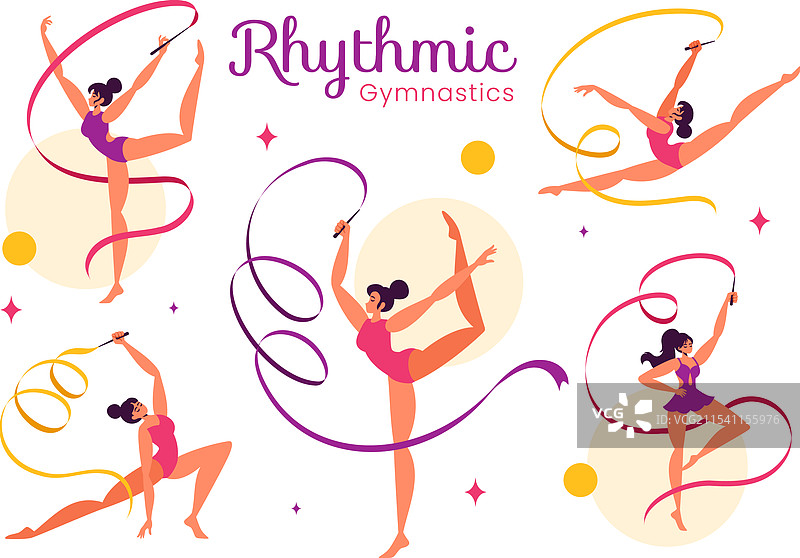 以女性为主的韵律绳操图片素材