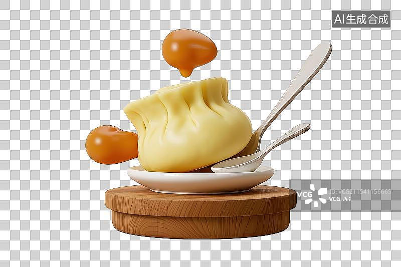 【AI数字艺术】3D免抠元素饺子 新年元素图片素材