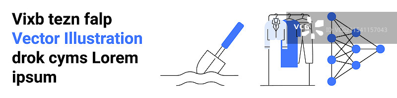 展示建筑、时尚和数据的艺术作品图片素材