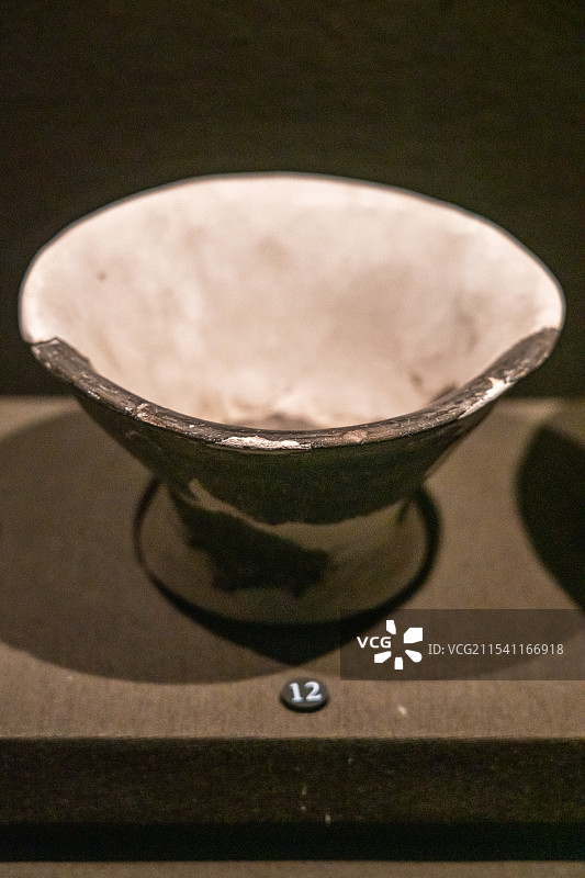 陶簋（商）陕西历史博物馆藏 咸阳市武功县郑家坡遗址出土图片素材