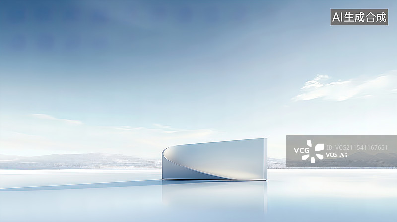 【AI数字艺术】极简主义风格的未来科技感画面图片素材