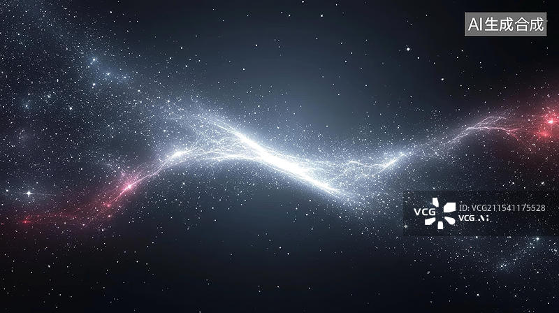 【AI数字艺术】星系中的宇宙能量流图片素材
