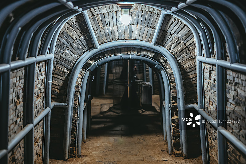 甘肃武威雷台汉墓景区，一号墓室内部景观图片素材