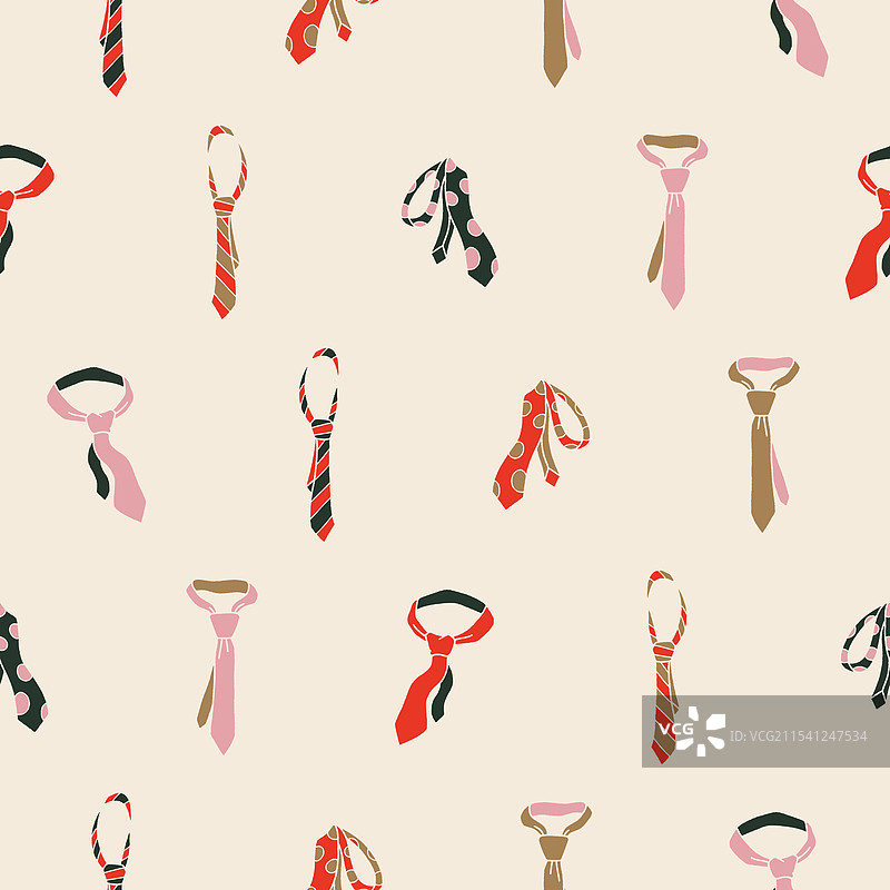 领带无缝图案集合用于印刷图片素材