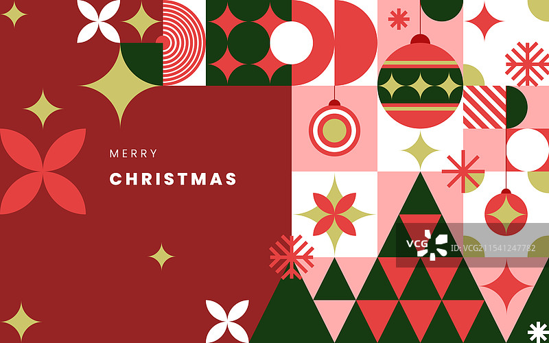 几何圣诞节图片素材